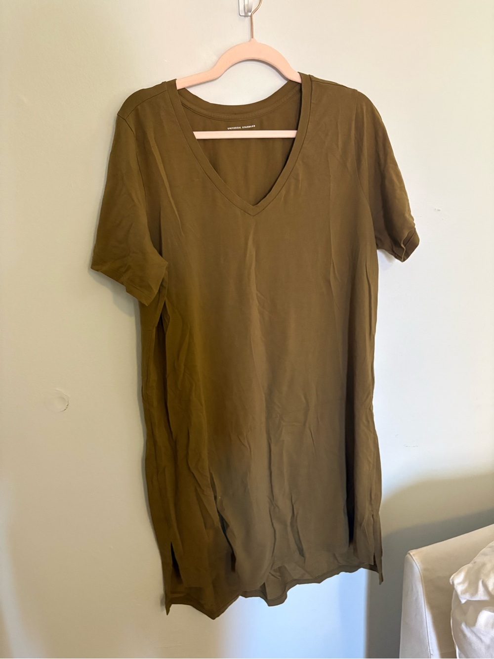Universal Standard Olive V-Neck Tee